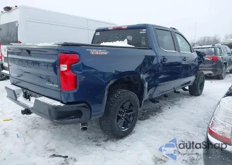 2021 Chevrolet Silverado 1500 4Wd Short Bed Custom Trail Boss z USA, uszkodzony, nr VIN 1GCPYCEHXMZ234719